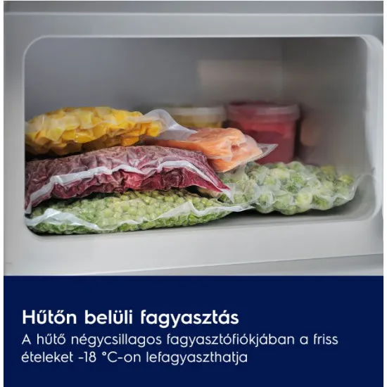 Electrolux LFB2AE88S1 beépíthető egyajtós hűtőszekrény fagyasztóval, 110/14L, 54.8x54.9x87.3 cm 