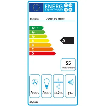 Electrolux LFG719R kürtőbe építhető konyhai elszívó, 77x30x33.1 cm, fekete szín 