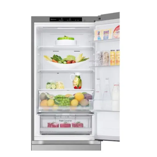 LG GBV3100APY alulfagyasztós kombinált hűtőszekrény, Smart Inverter Kompresszor, 234/110L,59.5x67.5x186 cm, hamvas matt ezüst szín 