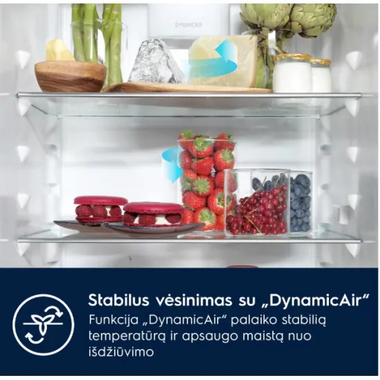 Electrolux LNS9TE19S Total No Frost beépíthető kombinált hűtőszekrény, inverter motor, 216/62L, 54.6x54.9x188.4 cm