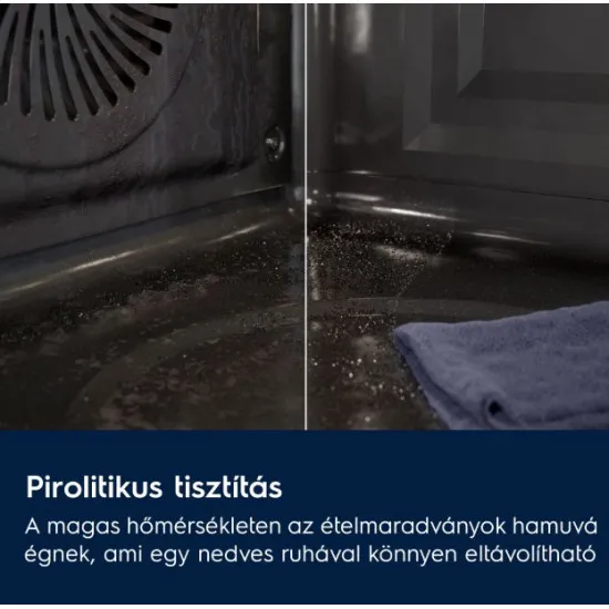 Electrolux LOF4P06BK beépíthető sütő, 65L, pirolitikus tisztítás, 59.4x56x59.8 cm, fekete szín 