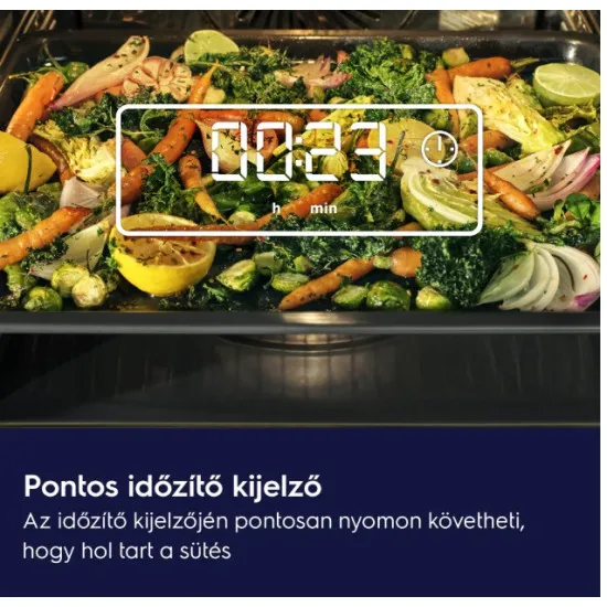 Electrolux LOFGF00BK beépíthető sütő, 65L, 59.4x56x59.8 cm, fekete szín 