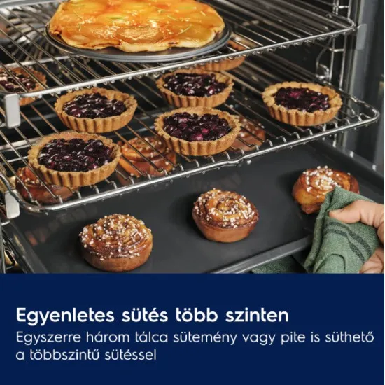 Electrolux LOFGF00BK beépíthető sütő, 65L, 59.4x56x59.8 cm, fekete szín 