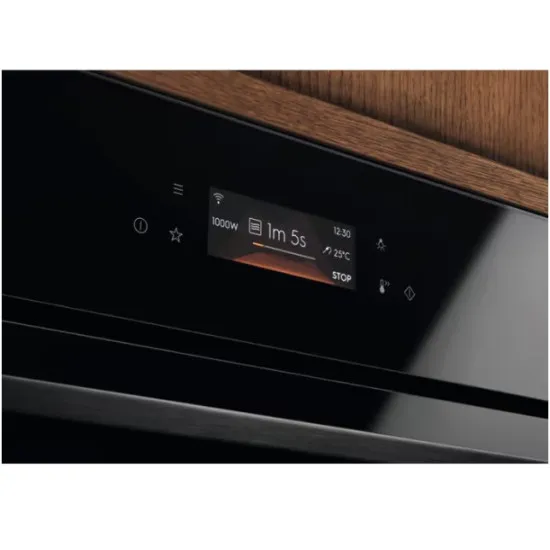 Electrolux LVL8E09Z beépíthető kompakt sütő és mikró, 44L, Wifi, 59.5x56.7x45.5 cm, fekete szín 