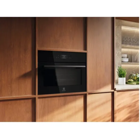 Electrolux LVL8E09Z beépíthető kompakt sütő és mikró, 44L, Wifi, 59.5x56.7x45.5 cm, fekete szín 