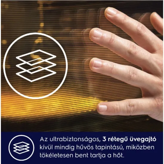 Electrolux LVL8E09Z beépíthető kompakt sütő és mikró, 44L, Wifi, 59.5x56.7x45.5 cm, fekete szín 