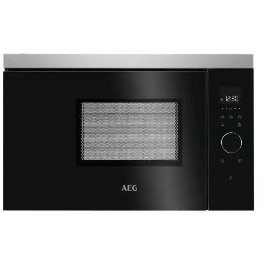 AEG MBB1756SEM beépíthető mikrohullámú sütő, 16.8L, 800W, 59.4x31.6x37.1 cm, fekete/inox