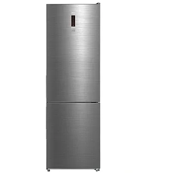 Midea MDRB424FGD46OE No Frost alulfagyasztós kombinált hűtőszekrény,224/86L, inverter motor, 59.5x63x188 cm, inox szín