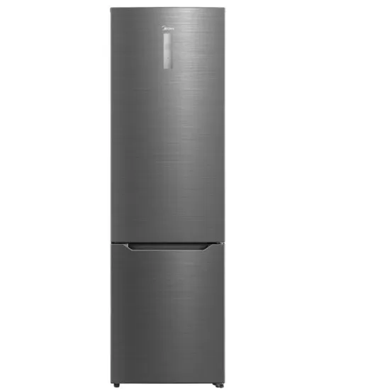 Midea MDRB489FGD46O No Frost alulfagyasztós kombinált hűtőszekrény, 247/83L, inverter motor,59.5x63.5x201 cm, inox szín 