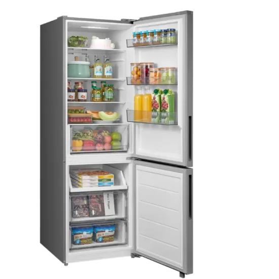 Midea MDRB548MME46 No Frost alulfagyasztós kombinált hűtőszekrény, inverter motor, 271/130L, 63.5x72.5x192.5 cm, inox szín