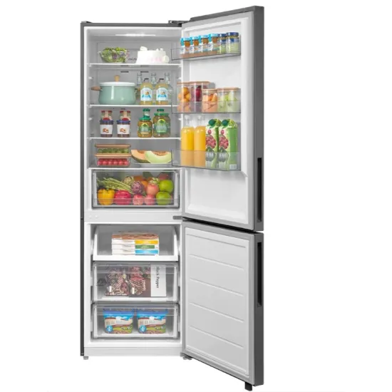 Midea MDRB548MME46 No Frost alulfagyasztós kombinált hűtőszekrény, inverter motor, 271/130L, 63.5x72.5x192.5 cm, inox szín