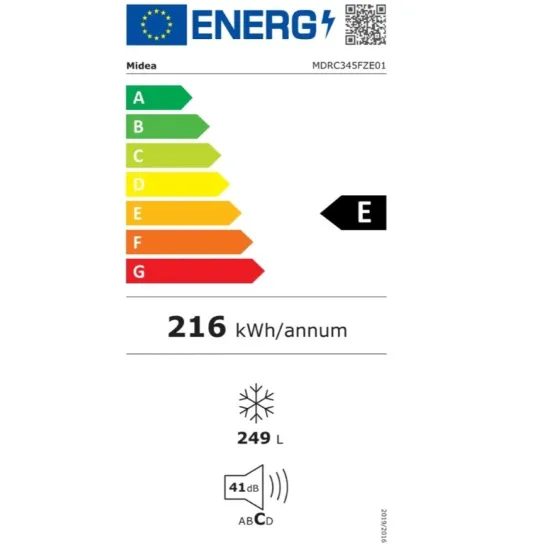 Midea MDRC345FZE01 fagyasztóláda, 249L, 2az1ben funkció használható hűtőnek illetve fagyasztónak, 98.5x60x85 cm