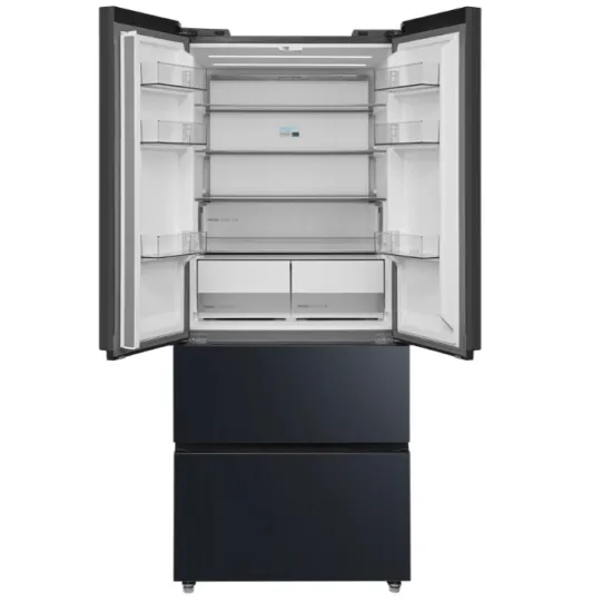 Midea MDRF600BIE70 No Frost side by side hűtőszekrény francia ajtós kialakítással, 276/159L, inverter kompresszor, 73.5x60x191 cm, sötét inox szín 