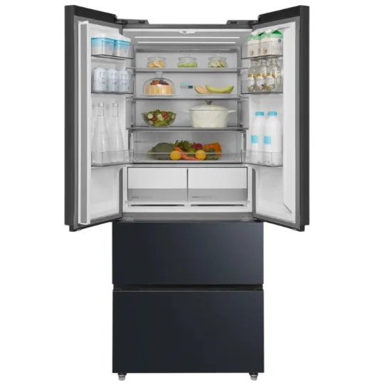 Midea MDRF600BIE70 No Frost side by side hűtőszekrény francia ajtós kialakítással, 276/159L, inverter kompresszor, 73.5x60x191 cm, sötét inox szín 