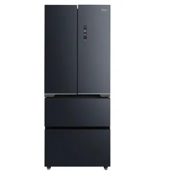 Midea MDRF600BIE70 No Frost side by side hűtőszekrény francia ajtós kialakítással, 276/159L, inverter kompresszor, 73.5x60x191 cm, sötét inox szín 