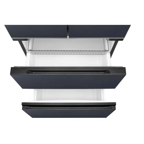 Midea MDRF600BIE70 No Frost side by side hűtőszekrény francia ajtós kialakítással, 276/159L, inverter kompresszor, 73.5x60x191 cm, sötét inox szín 