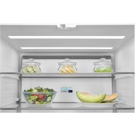 Midea MDRF600BIE70 No Frost side by side hűtőszekrény francia ajtós kialakítással, 276/159L, inverter kompresszor, 73.5x60x191 cm, sötét inox szín 