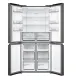 Midea MDRF632FIE45 side by side hűtőszekrény francia ajtós kialakítással, inverter kompresszor, 305/169L, 83.3x65.3x177.5 cm, sötét inox szín 