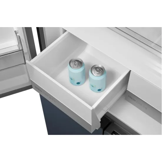 Midea MDRM587BIE70 No Frost side by side hűtőszekrény francia ajtós kialakítással, inverter motor, 276/150L, 75.3x60x191 cm, sötét inox szín 