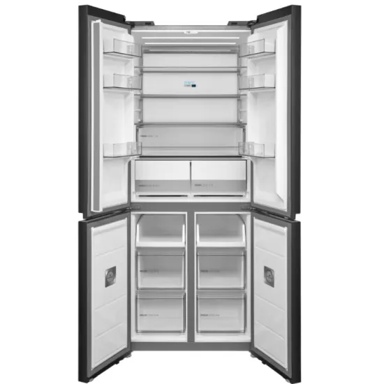Midea MDRM587BIE70 No Frost side by side hűtőszekrény francia ajtós kialakítással, inverter motor, 276/150L, 75.3x60x191 cm, sötét inox szín 