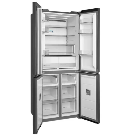Midea MDRM587BIE70 No Frost side by side hűtőszekrény francia ajtós kialakítással, inverter motor, 276/150L, 75.3x60x191 cm, sötét inox szín 