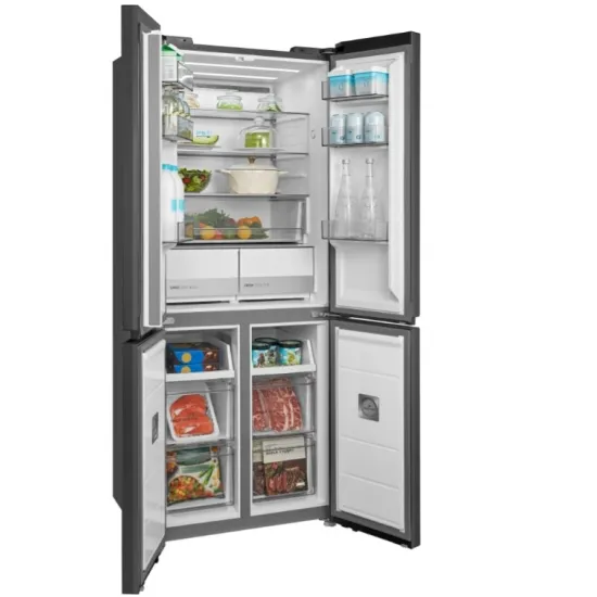 Midea MDRM587BIE70 No Frost side by side hűtőszekrény francia ajtós kialakítással, inverter motor, 276/150L, 75.3x60x191 cm, sötét inox szín 