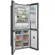 Midea MDRM587BIE70 No Frost side by side hűtőszekrény francia ajtós kialakítással, inverter motor, 276/150L, 75.3x60x191 cm, sötét inox szín 