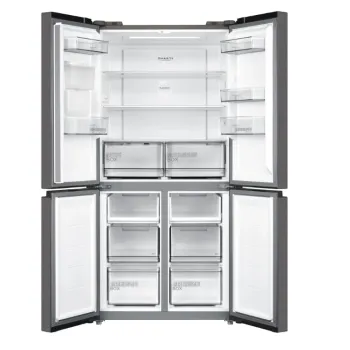 Midea MDRM632FGD46W No Frost side by side hűtőszekrény francia ajtós kialakítással, 301/169L, inverter kompresszor, 83.3x65.3x177.5 cm, inox szín 