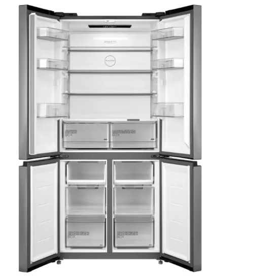 Midea MDRM691FIE46 No Frost side by side hűtőszekrény francia ajtós kialakítással, 345/170L, inverter motor, 83.3x65.3x189.8 cm, inox szín 