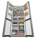 Midea MDRM691FIE46 No Frost side by side hűtőszekrény francia ajtós kialakítással, 345/170L, inverter motor, 83.3x65.3x189.8 cm, inox szín 