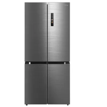 Midea MDRM691FIE46 No Frost side by side hűtőszekrény francia ajtós kialakítással, 345/170L, inverter motor, 83.3x65.3x189.8 cm, inox szín 