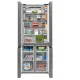 Midea MDRM691FIE46 No Frost side by side hűtőszekrény francia ajtós kialakítással, 345/170L, inverter motor, 83.3x65.3x189.8 cm, inox szín 
