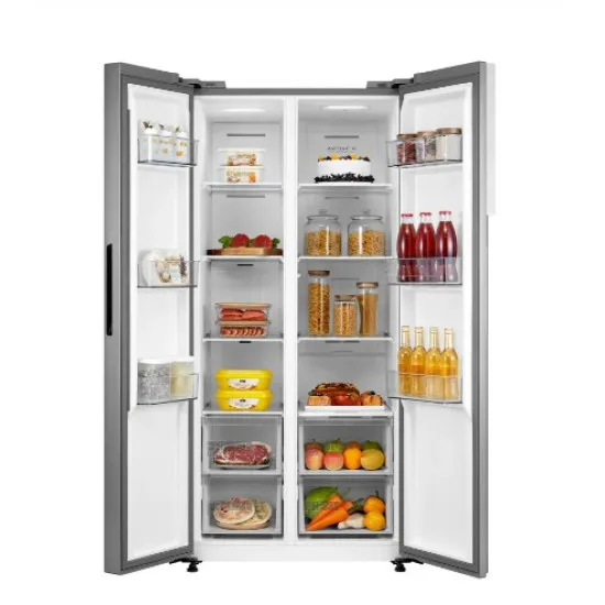 Midea MDRS619FIE46 Total No Frost side by side hűtőszekrény, inverter motor, 271/189L, Wifi, 83.5x63.5x177.5 cm, inox szín 