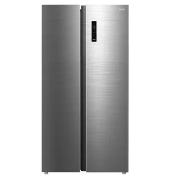 Midea MDRS710FGD46 No Frost side by side hűtőszekrény, 349/206L, inverter kompresszor, 89.7x70.1x176.5 cm, inox szín 