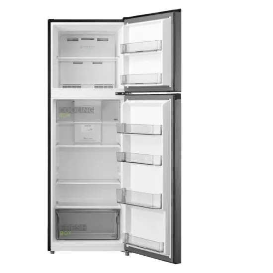 Midea MDRT385MTE46 No Frost felülfagyasztós kombinált hűtőszekrény, 206/60L, 54.5x61x165.7 cm, inox szín 