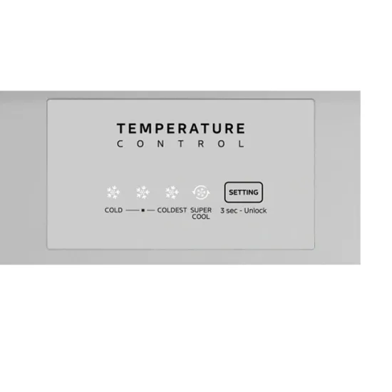 Midea MDRT385MTE46 No Frost felülfagyasztós kombinált hűtőszekrény, 206/60L, 54.5x61x165.7 cm, inox szín 