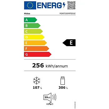 Midea MDRT580MTE01E No Frost felülfagyasztós kombinált hűtőszekrény, 306/107L, 70x67x172.3 cm