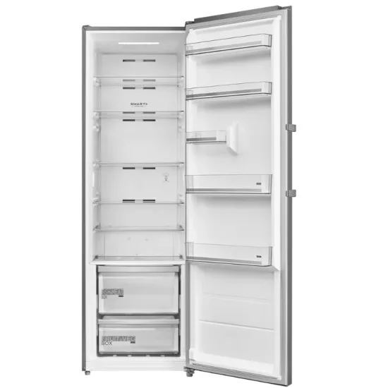 Midea MDRU502MTE46 No Frost egyajtós hűtőszekrény, 362L, 59.5x61.8x185 cm, inox szín 