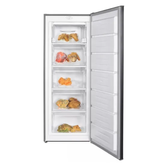 MPM MPM-182-ZS-09/E fagyasztószekrény 168L, 54.4x57.1x142.6 cm, sötét inox 