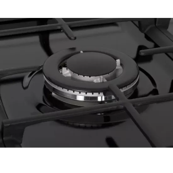 MPM 90cm széles fekete kombinált tűzhely 5 gázégő 1db wok égővel MPM-93-KGM-32