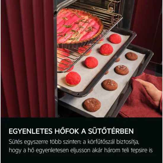 AEG NBA5C43AK beépíthető sütő, 71L, 59.5x56.7x59.4 cm, fekete szín