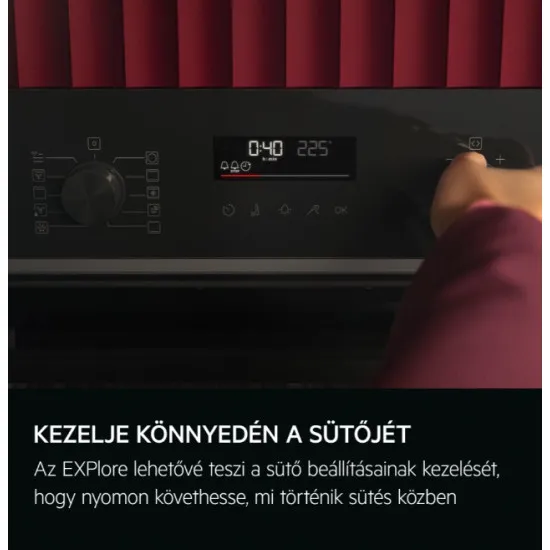 AEG NBA5C43AK beépíthető sütő, 71L, 59.5x56.7x59.4 cm, fekete szín