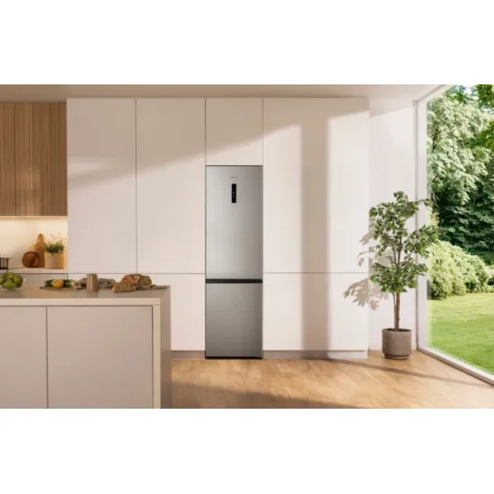 Gorenje NRK620EAXL4 No Frost Plus alulfagyasztós kombinált hűtőszekrény, 238/98L, 59.5x59x200.4 cm, szürke szín