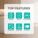 Gorenje NRKI619D61WFE No Frost Dual beépíthető alulfagyasztós kombinált hűtőszekrény, Wifi, 273/104L, inverter kompresszor, 69x54.5x193.6 cm