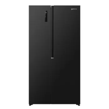 Gorenje NRS917E41BX side by side hűtőszekrény, 347/197L, inverteres kompresszor, 91.1x61.5x178.6 cm, fekete szín 