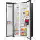Gorenje NRS917E61BX No Frost Plus side by side hűtőszekrény, 347/181L, inverter kompresszor, 91.1x62.4x178.6 cm, fekete szín 