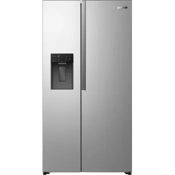 Gorenje NRS917E61X No Frost Plus side by side hűtőszekrény, 347/181L, inverter kompresszor, 91.1x6.5x178.6 cm, ezüst metál szín 