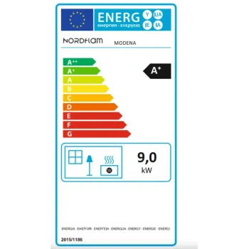Nordflam Modena öntvény kandalló 9kW, fekete szín 