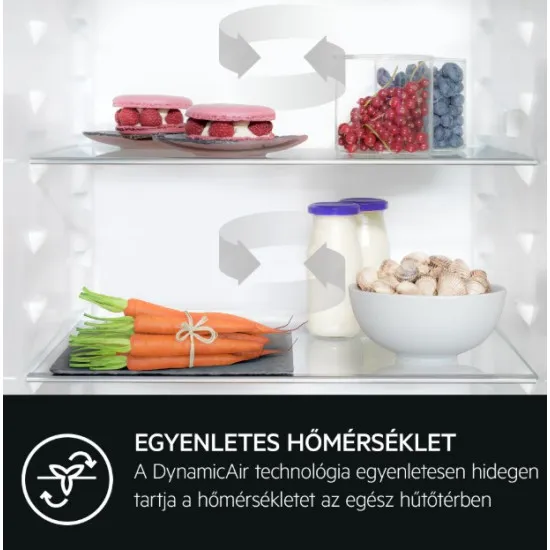 AEG OSC5D181ES beépíthető alulfagyasztó kombinált hűtőszekrény, 196/73L, 54.6x54.9x177.2 cm