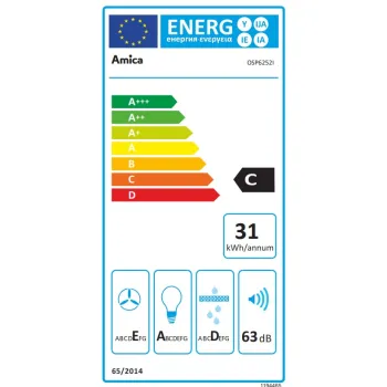 Amica OSP6252I konyhai elszívó, 59.8x11x48.2 cm, inox szín 